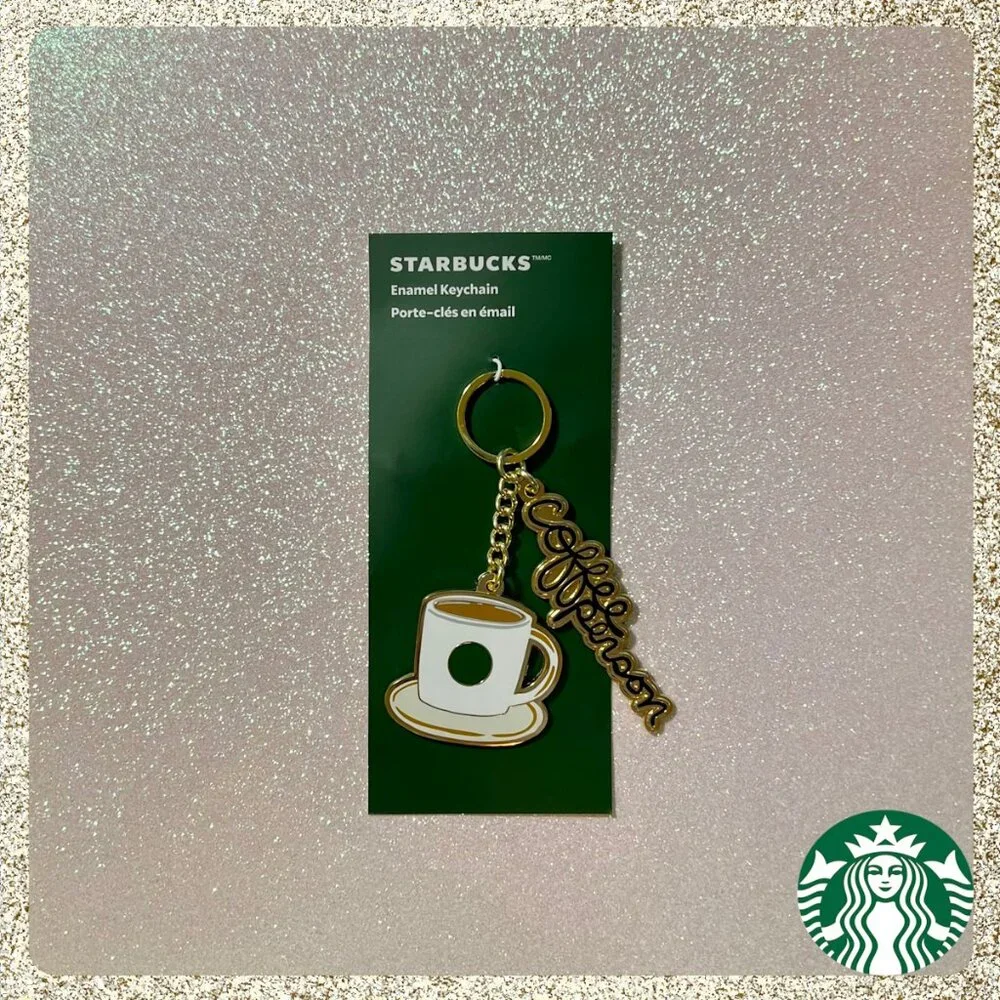 🎄☕ NWT 2025 Starbucks Enameled Metal "Coffee Person" Keychain - Picture 1 of 6